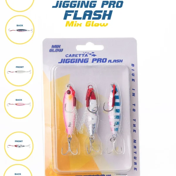 Caretta Jigging Pro Flash Jig Yem Mix Glow - 40 Gr Mix Glow