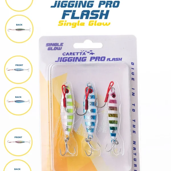 Caretta Jigging Pro Flash Jig Yem Single Glow - 40 Gr Single Glow