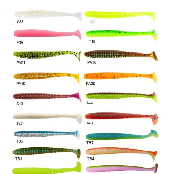 Lucky John S-Shad Tail 3.8'' (9.65 cm) 5P Silikon Yem
