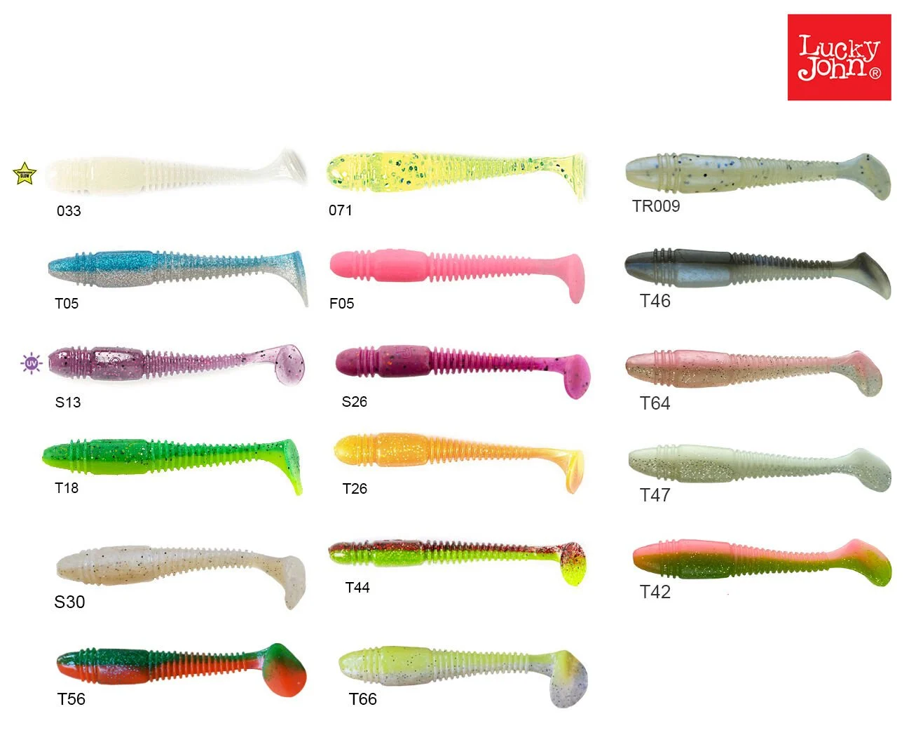 ghyuj Lucky John Tioga Fat 3.9'' (9.91 cm) 5P Silikon Yem - Görsel 1