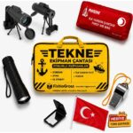 Tekne Zorunlu Ekipman Çantası (Türk Bayrağı HEDİYELİ!) ( 5 Parçalık Mini Set )