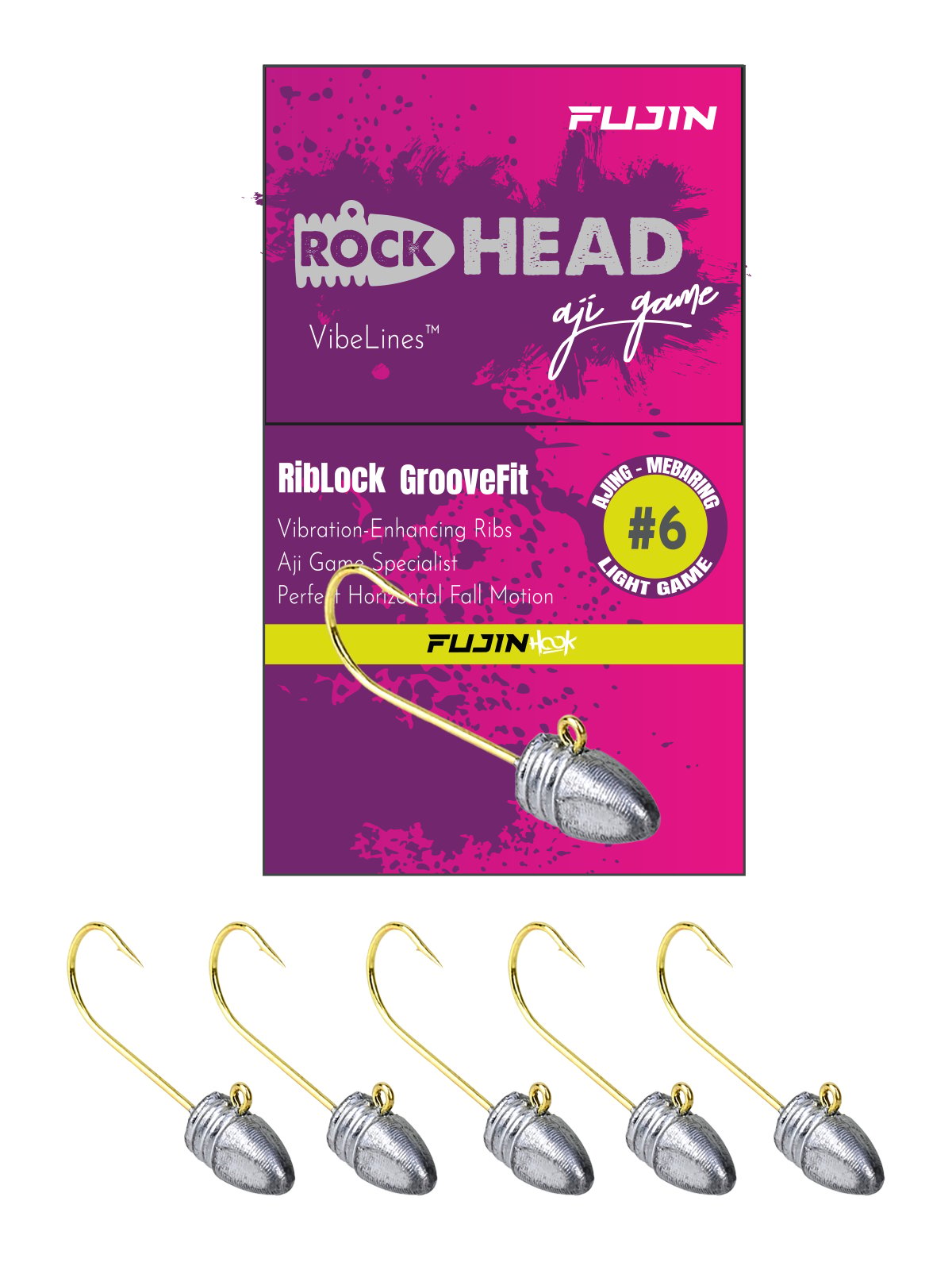 no6 Fujin Rock-Head 6no Aji Game Jighead - Görsel 1